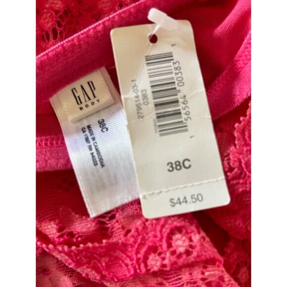 GAP Bundle – NWT – Pink Lace Cami & Green Striped Tank – Size L / 38C - Picture 8 of 8